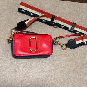 Marc Jacobs Red and Gold Crossbody Bag